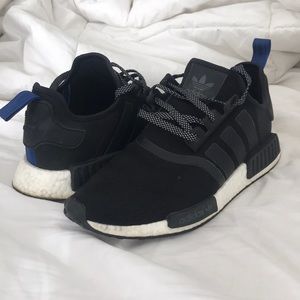 ON HOLD Adidas NMD R1 Core Black - Blue Tab
